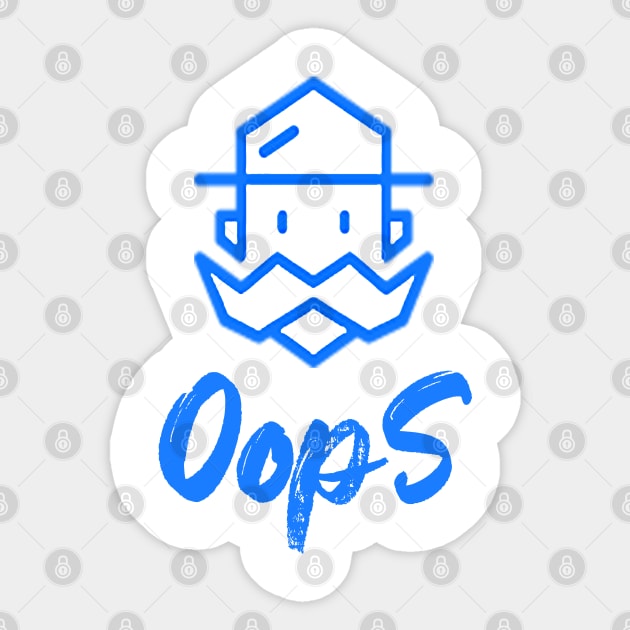 oops Sticker by good_life_design